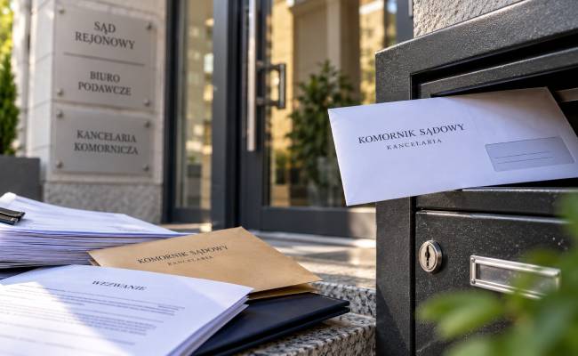 Doręczenie komornicze w postępowaniu sądowym – kiedy jest konieczne i jak przebiega?